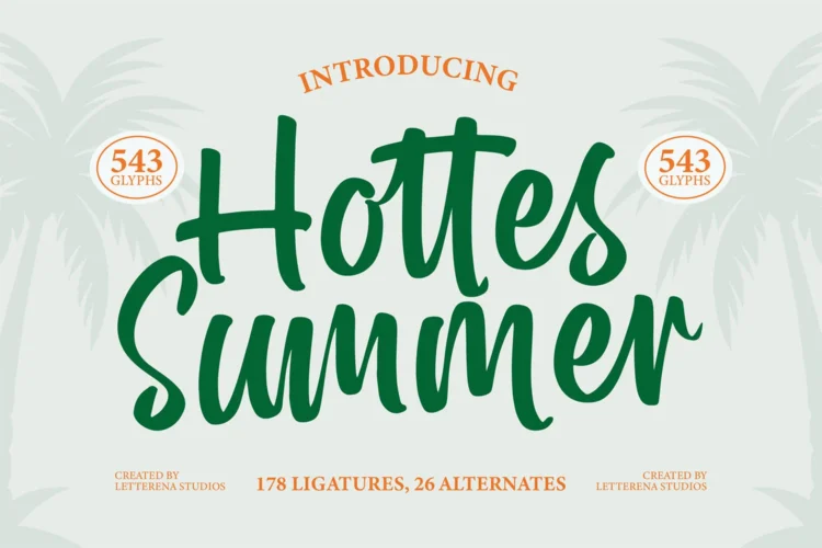 Hottes Summer Modern Script Font | DesignPea