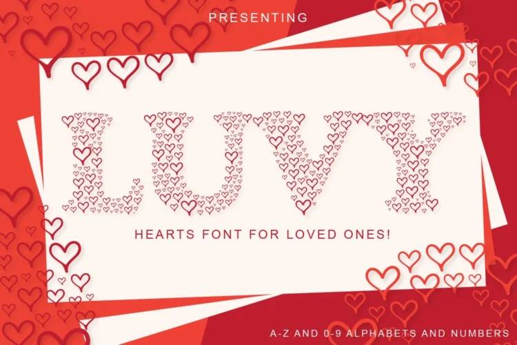 Luvy – A Cute Hearts Font for Loved Ones! | DesignPea