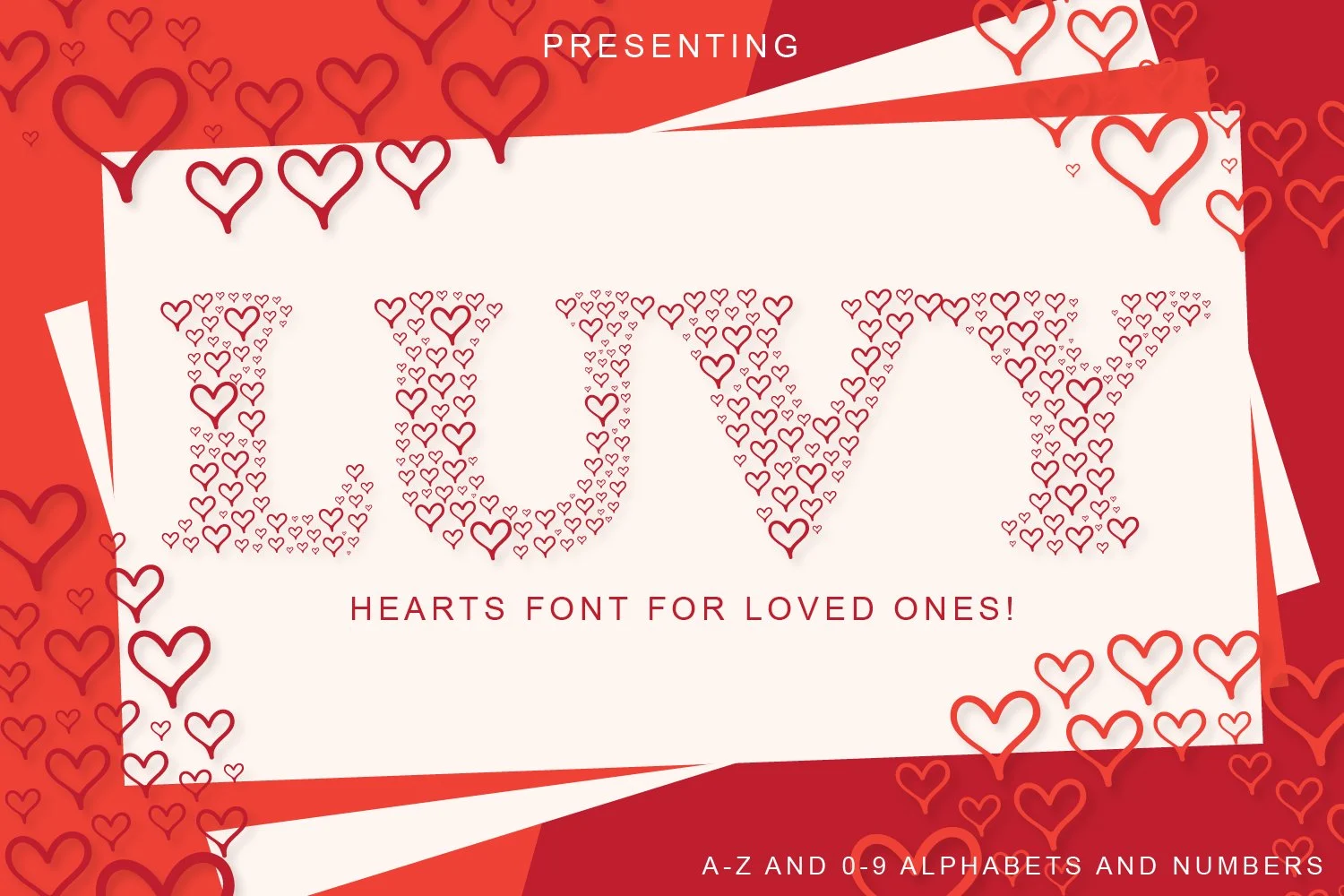 Luvy - A Cute Hearts Font for Loved Ones (1) Luvy – A Cute Hearts Font for Loved Ones! | DesignPea